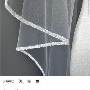 Sara Gabriel Veil with Swarovski crystal edges